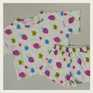 Indy And Pippa Strawberry Salad Set 3T NIB Short Set